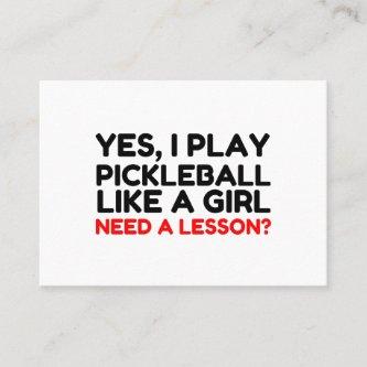 Play Pickleball Like A Girl Need Lesson
