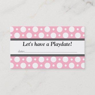 Playdate with Date Pink Polka Dots