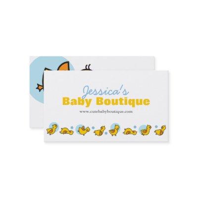 Playful Cute Yellow Baby Ducklings And Blue Dots