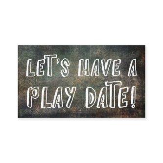 Playful Font Dark Grunge Mommy Play Date Card