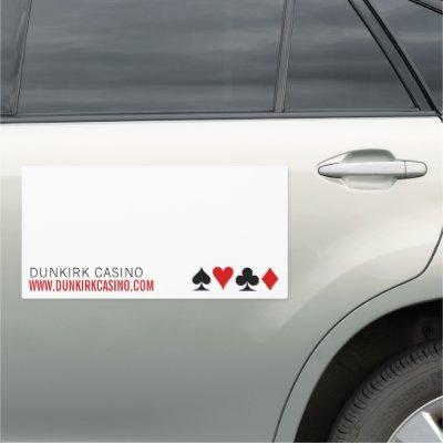 Playing Card Suits, Casino, Gaming Industry Car Magnet