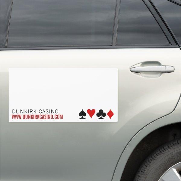 Playing Card Suits, Casino, Gaming Industry Car Magnet
