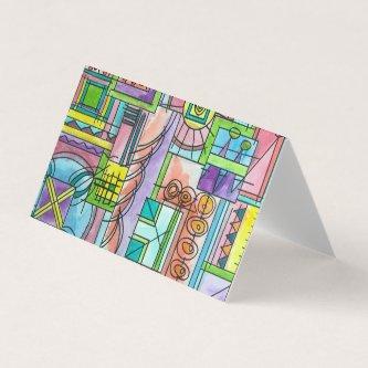 Playtime-Hand Painted Whimsical Abstract Art