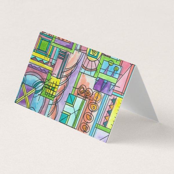 Playtime-Hand Painted Whimsical Abstract Art