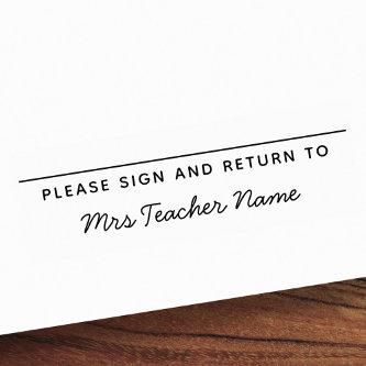 Please sign and return to your name signature self-inking stamp