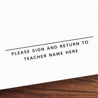 Please sign and return to your name signature self-inking stamp