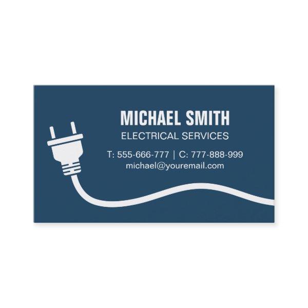 Plug and Wire Electrician Electrical Dark Blue
