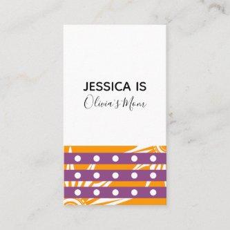 Plum and Orange Graphic Accent Mommy Card