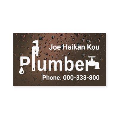 Plumber Signage In Rusty Waterdrops