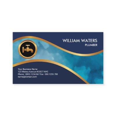 Plumber's Water Wave Channel Faux Gold Icon
