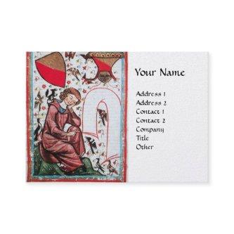 POET IN THE GARDEN OF BIRDS Medieval White Pearl