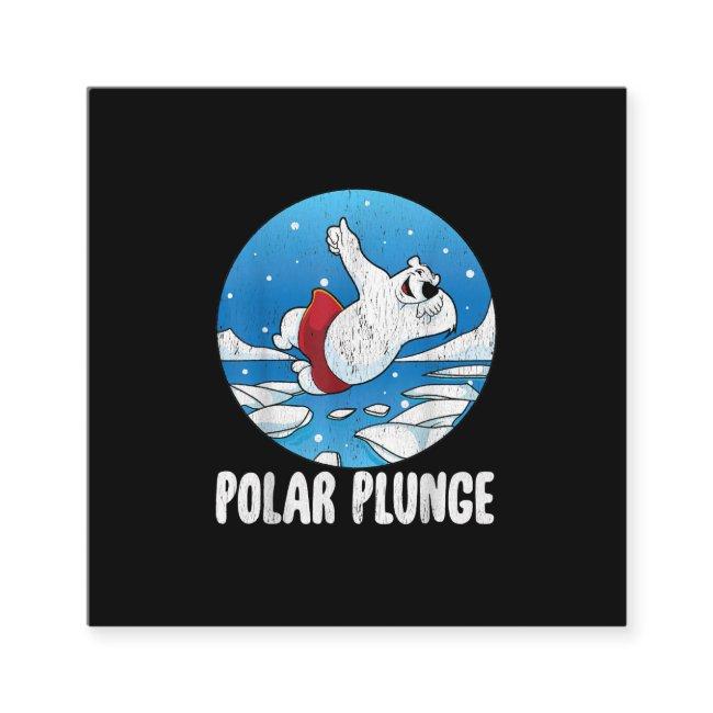 Polar Plunge Ice Jump Polar Bear Winter Swim Square