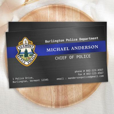 Police Custom Logo Metallic Law Enforcement