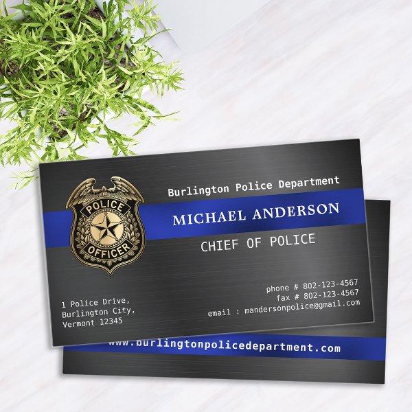 Police Custom Logo Metallic QRCode Law Enforcement