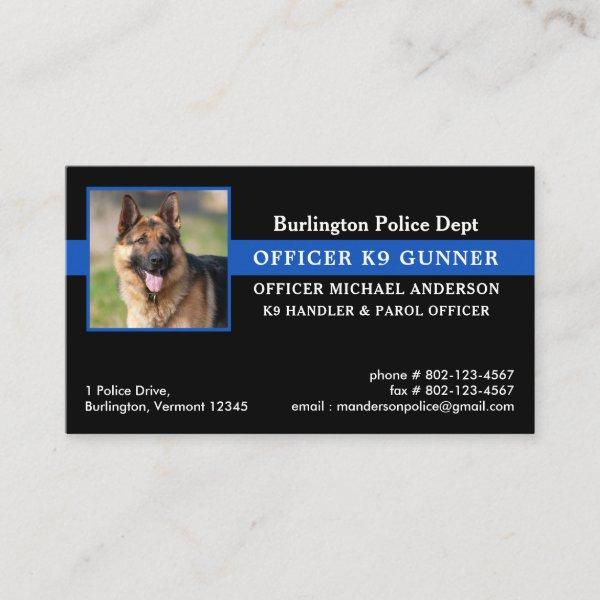 Police Dog K9 Unit Law Enforcement Thin Blue Line