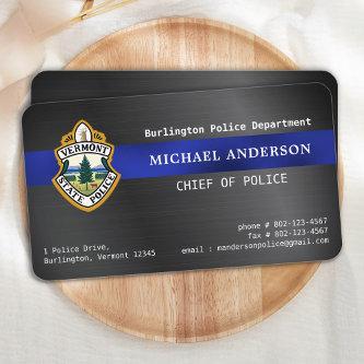 Police Law Enforcement Custom Logo Silver Blue