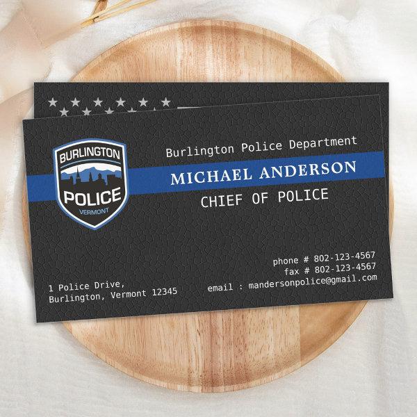Police Law Enforcement Custom Logo Thin Blue Line