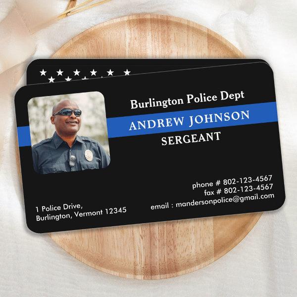 Police Law Enforcement Photo Thin Blue Line