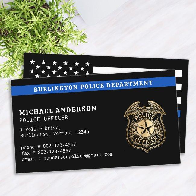 Police Officer Custom Law Enforcement Dept Logo