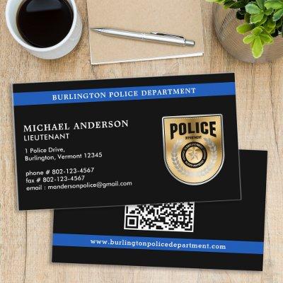 Police Officer Custom Logo QR Code Law Enforcement