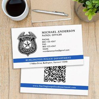 Police Officer Department Law Enforcement QR Code
