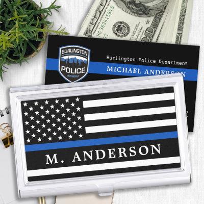 Police Officer Personalized Thin Blue Line   Case