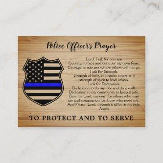 Police Officer Prayer Personalized Thin Blue Line
