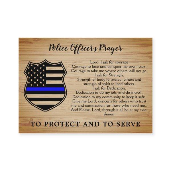 Police Officer Prayer Personalized Thin Blue Line