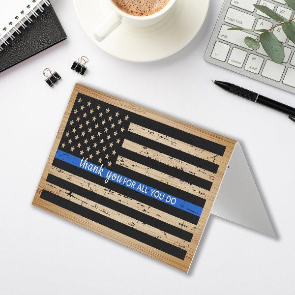 Police Officer Thank You American Flag