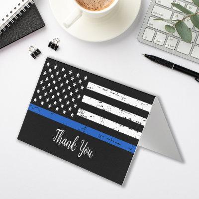 Police Thank You Personalized Thin Blue Line