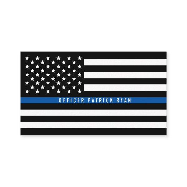 Police Thin Blue Line American Flag Professional