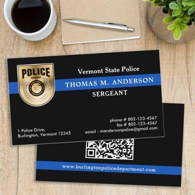 Police Thin Blue Line Custom Badge Law Enforcement