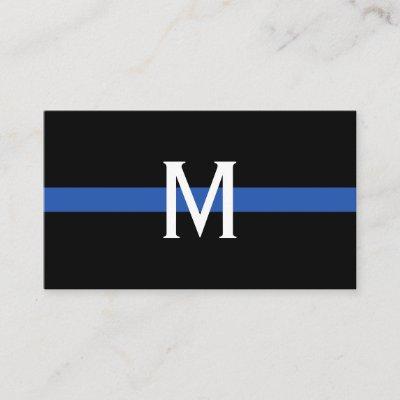 Police Thin Blue Line Monogrammed Professional