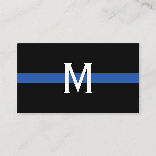 Police Thin Blue Line Monogrammed Professional