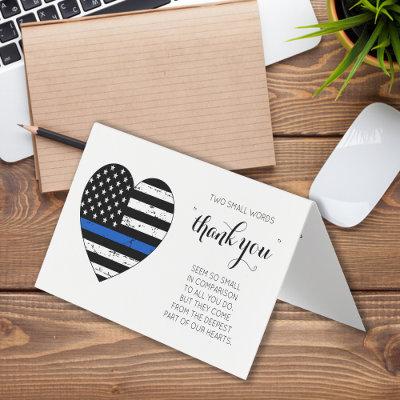Police Thin Blue Line Personalized Thank You