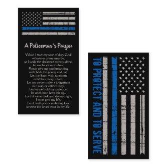 Policeman's Prayer Thin Blue Line Police Officer