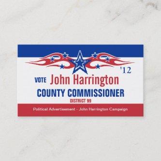 Political Campaign Card - County Commissioner