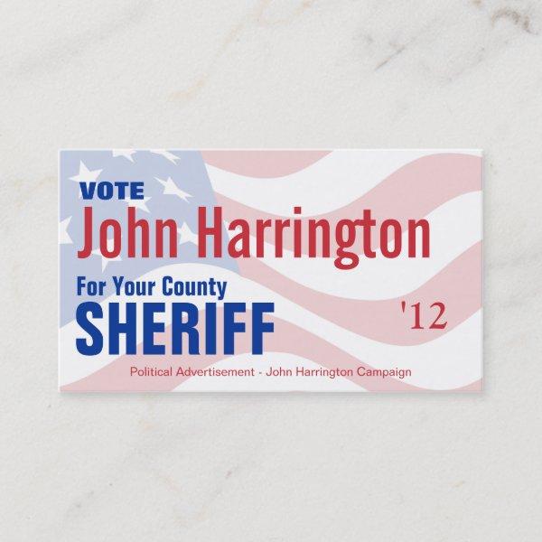Political Campaign Card - County Sheriff