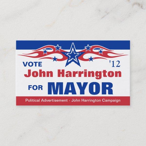 Political Election Campaign Card - Mayor