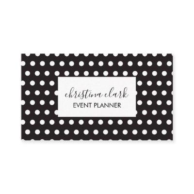 Polka Dot Black White Custom Personalized