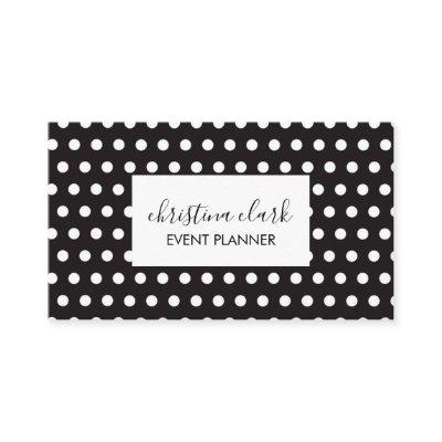 Polka Dot Black White Custom Personalized