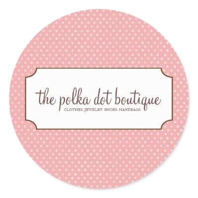 Polka Dot Business Stickers