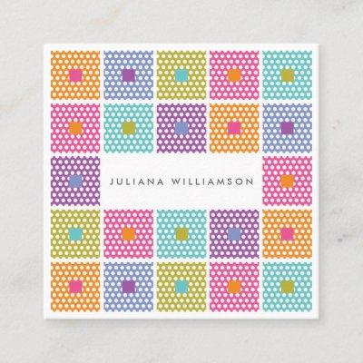 Polka Dot Fabric Quilt Pattern Square