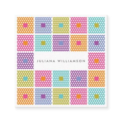 Polka Dot Fabric Quilt Pattern Square