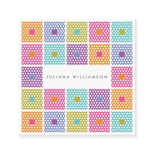 Polka Dot Fabric Quilt Pattern Square