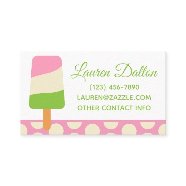 Polka Dot Popsicles Business or Contact Cards