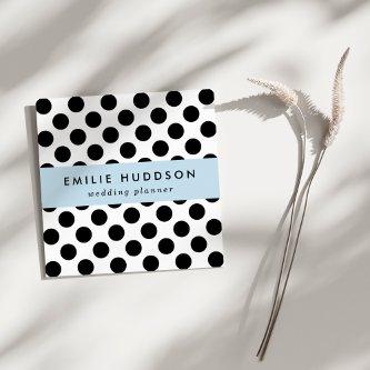 Polka Dots, Polka Dot Pattern, Black and White Square