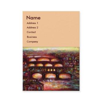 Ponte Vecchio and Other Bridges of Florence,Pink