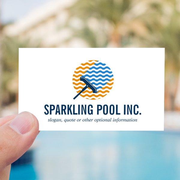 Pool Cleaning logo Repairing services professional