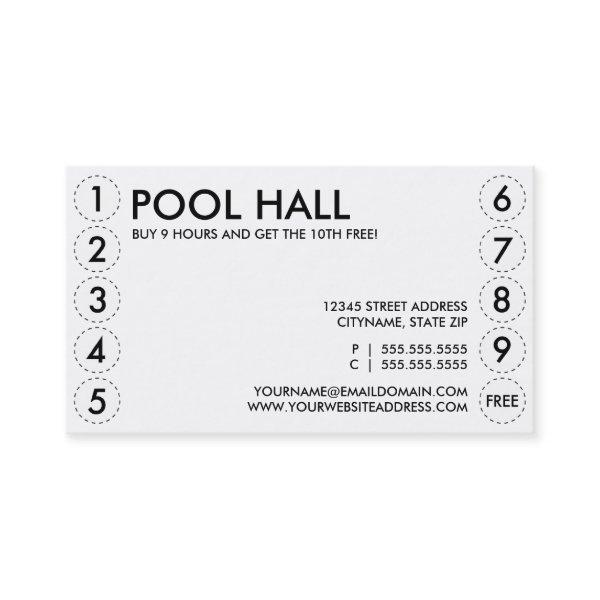 pool hall punch card